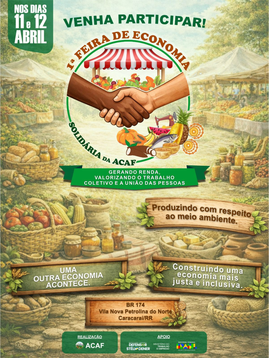 1ª Feira de Economia Solidária em Caracaraí - RR